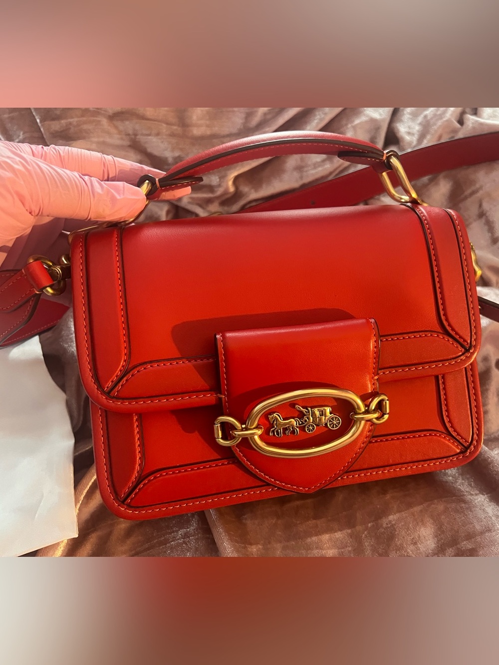 Coach HERO SHOULDER BAG / Brass hardware